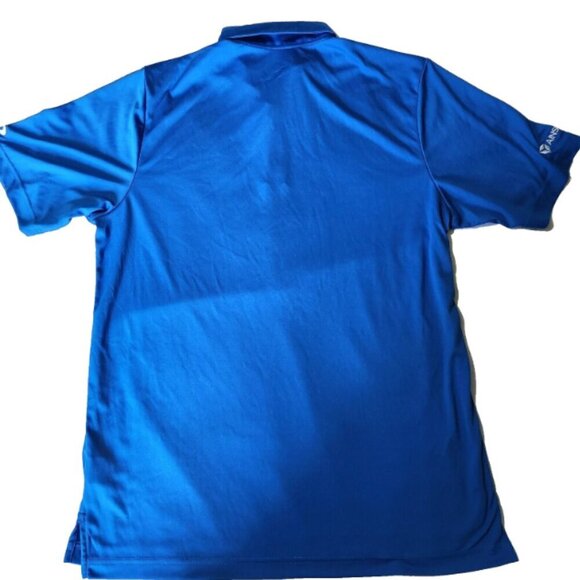 Oakley Polo Shirt Men's LG. Pullover Short Sleeve Blue Golf Polo Collared - Picture 12 of 12